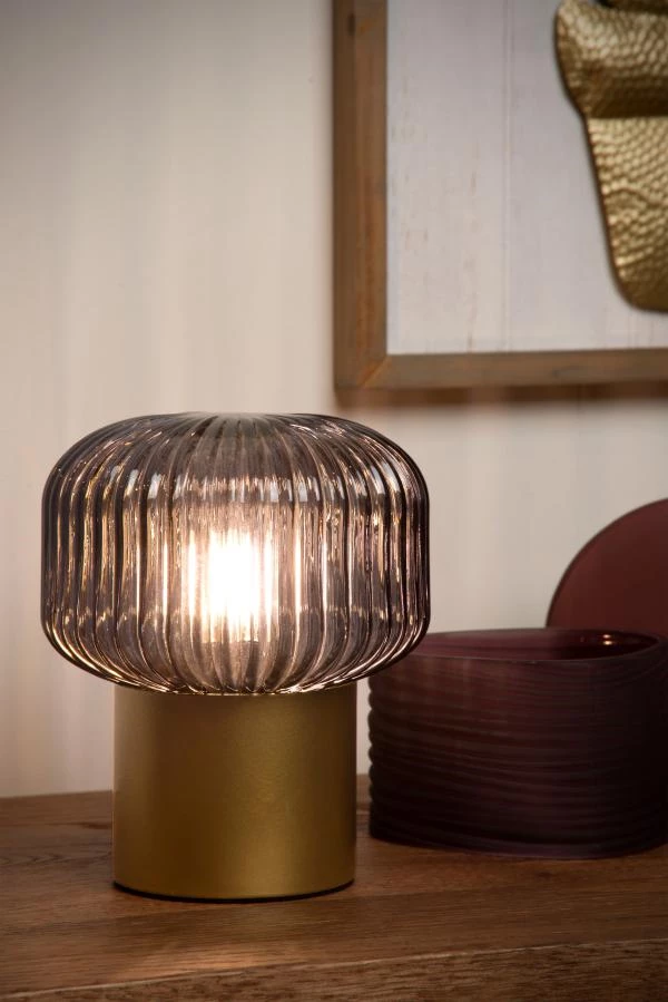 Lucide JANY - Tischlampe - Ø 16 cm - 1xE14 - Mattes Gold / Messing - Ambiente 2